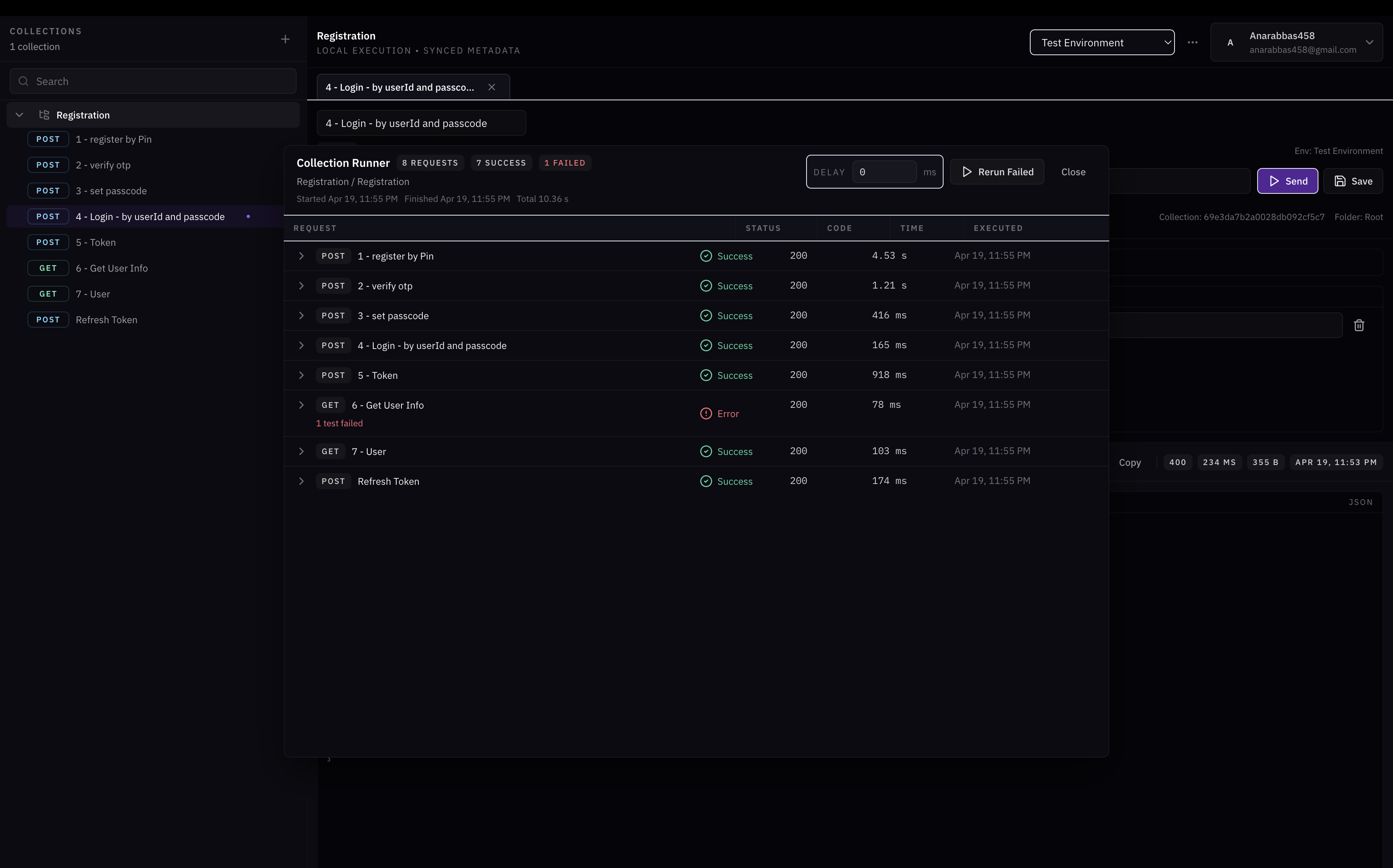 CallMan Collection Runner
